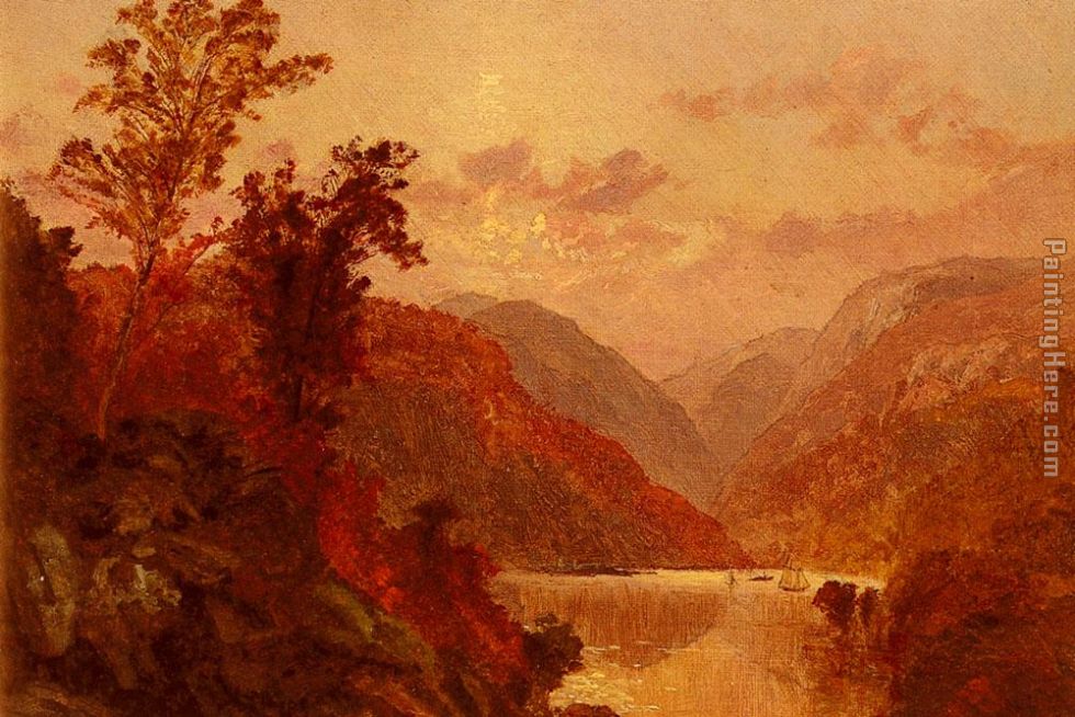 In The Highlands Of The Hudson painting - Jasper Francis Cropsey In The Highlands Of The Hudson art painting
